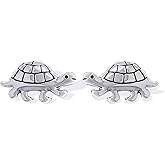 Boma Jewelry Sterling Silver Cute Turtle Stud Earrings
