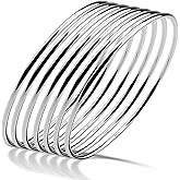 H&Beautimer 925 Sterling Silver Bracelet for Women's Italian Handmade Solid Bangle 2/3/4/5/6/7 Set Rose Gold Fine Jewelry With Gift Box