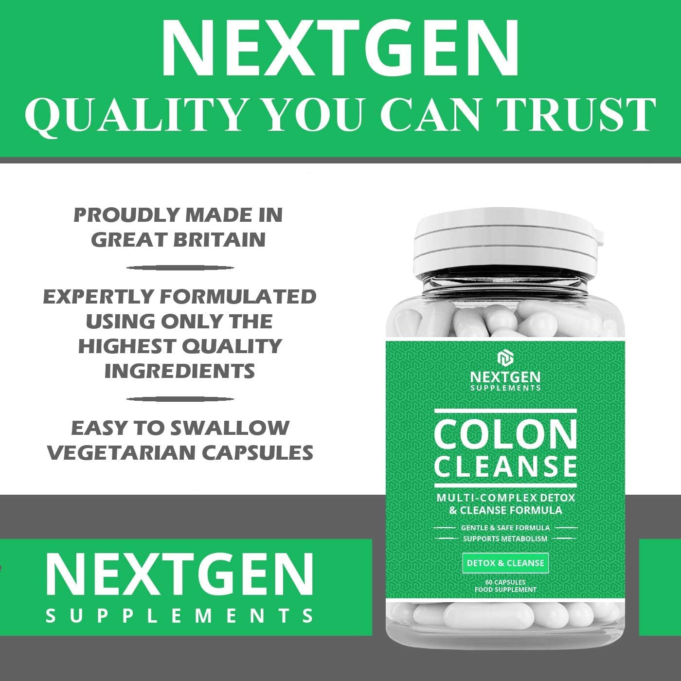 Natural Colon Cleanse Detox Capsules - High Strength Multi-Complex for Bowel Cleanse Constipation Relief, and Reduced Bloating - Image 5