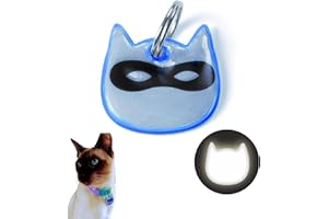 Kittyrama Reflective Cat Charm - Safety Tag. Lightweight, High Visibility, Waterproof. Fits All Collars.