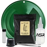 ASR Outdoor 1LB Paydirt Gold Panning Kit with Beginner Prospecting Tools Equipment 6pc, Green
