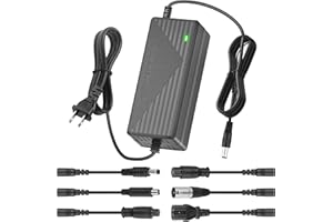 SHNITPWR 42V 2A Electric Scooter Charger for 36V Lithium Battery Razor Scooter Charger 7 in 1 Scooter Fast Charger for Gotrax Razor Ninebot Swagtron Segway Sisigad Xiaomi