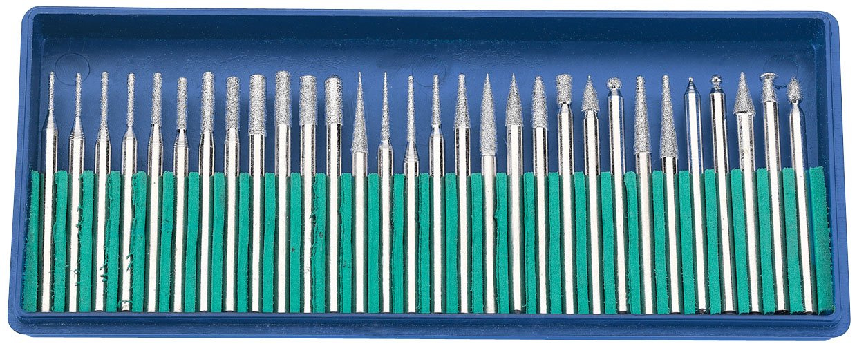 Draper 45001 Diamond Burr Set, 30 Pieces , Blue