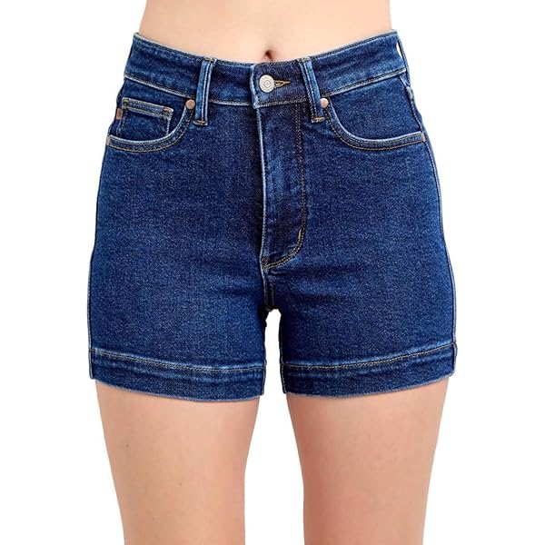 Judy Blue Tummy Control High Waist Cool Denim Shorts, 150286