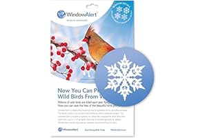 WindowAlert Snowflake Anti-Collision Decal - UV-Reflective Window Decal to Protect Wild Birds from Glass Collisions - Made in