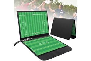 Frisbee Tactics Board, Magnetic Leather Disc Tactics Board, Foldable Design, Double-Sided with Erase, Erasable PenMagnetic Ch