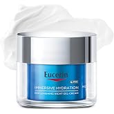 Eucerin Immersive Hydration Replenishing Night Gel Face Cream, 1.7 OZ | Hydrating Face Moisturizer with Hyaluronic Acid and Provitamin B5, Ultra-Lightweight, Reduces Look of Fine Lines and Wrinkles