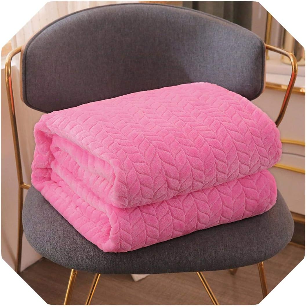 Big Fluffy Blankets Solid Color Coral Velvet Home Cover Blanket Autumn Winter Warm