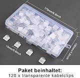 RYCHUI 120 Pieces Outdoor Cable Clips with Adhesive Pads Self Adhesive Wire view 2