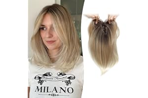 Hair Toppers for Women,14 Inch Toppers Hair Pieces for Women with Thinning Hair Wispy Clip in Bangs 360° 3D Breathable Realis