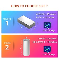 CANWUPON Shrink Wrap Bags,100 Pcs 12x18 Inches