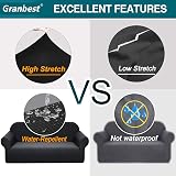 Granbest Premium Water-Repellent 1 Seater Armchair Slipcover Black view 4