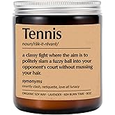 LylesGift Tennis Candle, Tennis Definition Candle, Gift for Tenniser, Best Tenniser, Funny Surprise Gift, Tennis Gift, Gift for Him Her, Holiday Gift, Lavende Scented Candles Soy 8Oz
