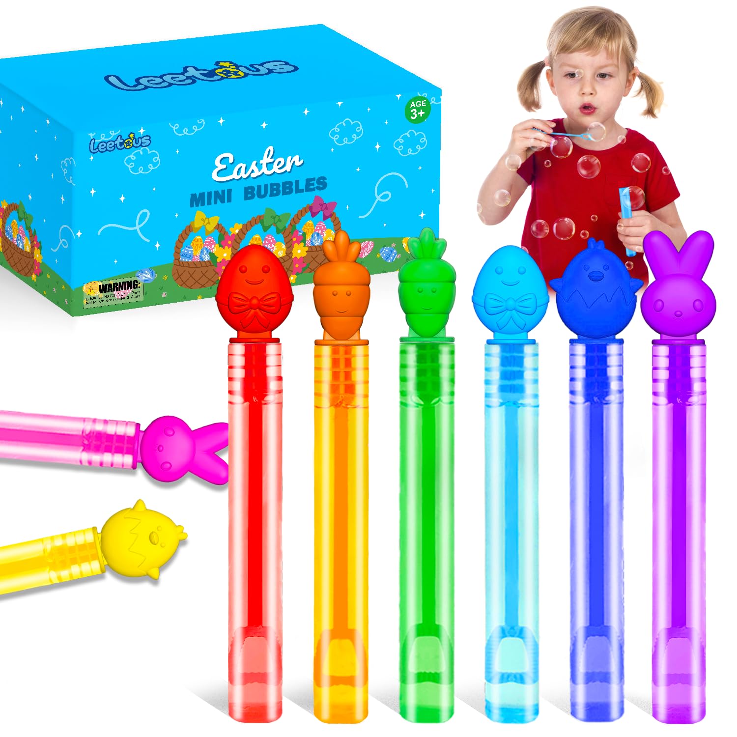 200 Pack Easter Classroom Gifts Prize for Kids Bulk, Mini Bubble Easter Basket Goody Bags Stuffers Fillers for Toddler, Non Candy Party Favor Supplies for Boys Girls, Small Bunny Egg Toys Treat Stuff