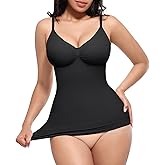 SHAPELLX Womens Tank Top Shapewear Tummy Control Slimming Camisole Tops for Women Seamless Cami Body Shaper V Neck
