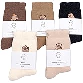 XUNBAI 5 Pairs Capybara Fuzzy Socks,Funny Capybara Gifts,Cute Socks for Women Teens,Soft and Cozy