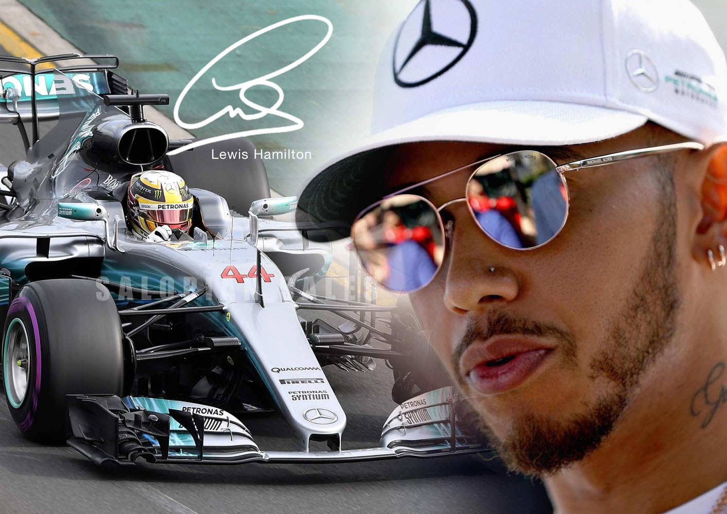 Lewis Hamilton poster 2017 61 signed (copy) motivational Formula