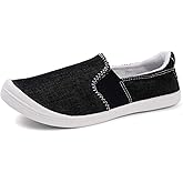 FUNKYMONKEY Shoes for Women, Comfort Low Top Canvas Slip On Sneakers Classic Casual Walking Shoes