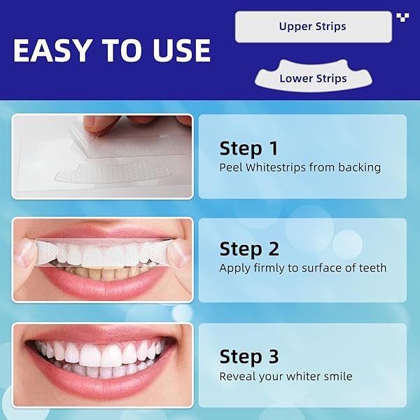 RAZOKO TEETH WHITENING STRIP, WHITENING STRIPS FOR SENSITIVE TEETH, PROFESSIONAL AND SAFE TEETH WHITENING KIT 28 STRIPS (14 COUNT PACK) COCONUT