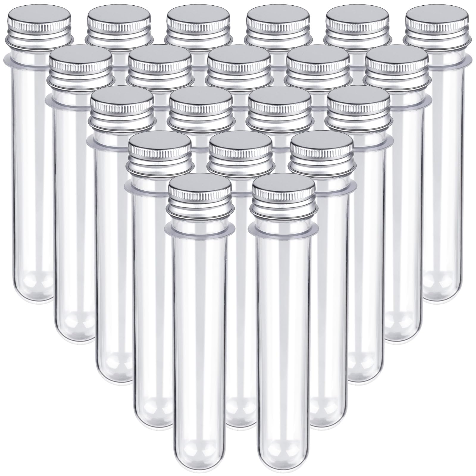 HNYYZL 20PCS Test Tubes,45ml Clear Plastic Test