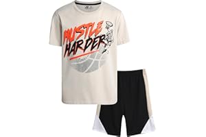 Pro Athlete Boys' Active Shorts Set - 2 Piece Perfomance T-Shirt and Gym Shorts - Activewear Clothing Set for Boys (8-16)