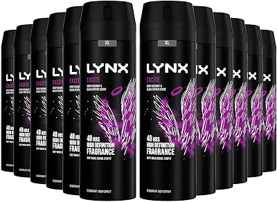 Lynx XL Excite Body Spray Deodorant 200ml Pack of 12 48H Odour Protection