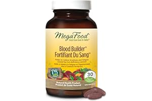 MegaFood Blood Builder - Vegan Iron Supplements with Vitamin C, Folic Acid, Vitamin B12, Beet Root - Iron Supplement for Anem