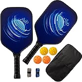 Pickleball Paddles Set of 2, USAPA Approved Fiberglass Surface Pickleball Set with 2 Pickleball Rackets,4 Pickleball Balls,1 Portable Carry Bag, Pickle Racket Set ​for Men Women