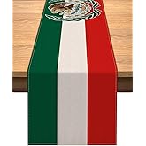 Vohado Mexico Independence Day Table Runner Viva Mexico Decoration Indoor Outdoor Party Home Kitchen Dining Room Decor (13" x 90")