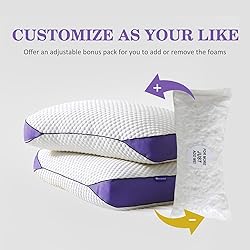 HOMELAB Adjustable Shredded Memory Foam Pillow