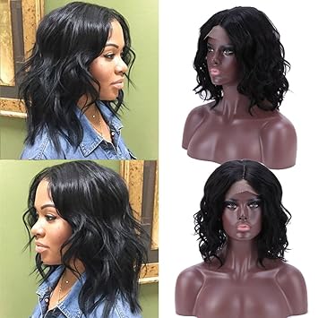 Lace Front Bob Wig U Part Shoulder Length Layered Body Wave