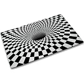 TUBAMQ Welcome 3D Vortex Doormat Indoor Outdoor Patio Optical Illusion Door Mats Non-Slip Entrance Mat for Home,Outside Entry
