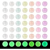 KISSITTY 700pcs Glow in The Dark Seed Beads 4mm Round Luminous Acrylic Colorful Loose Small Spacer Beads for DIY Beading Craft Earring Necklace Bracelet Key Chain Jewelry Making