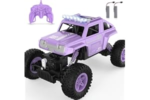 NQD RC Cars,Remote Control Car 1:14 Off Road Monster Truck,4WD All Terrains RC Rock Crawler with LED Headlight,2.4Ghz Hobby RC Trucks with Light Spary,Rechargeable Electric Toy for Boys & Girls