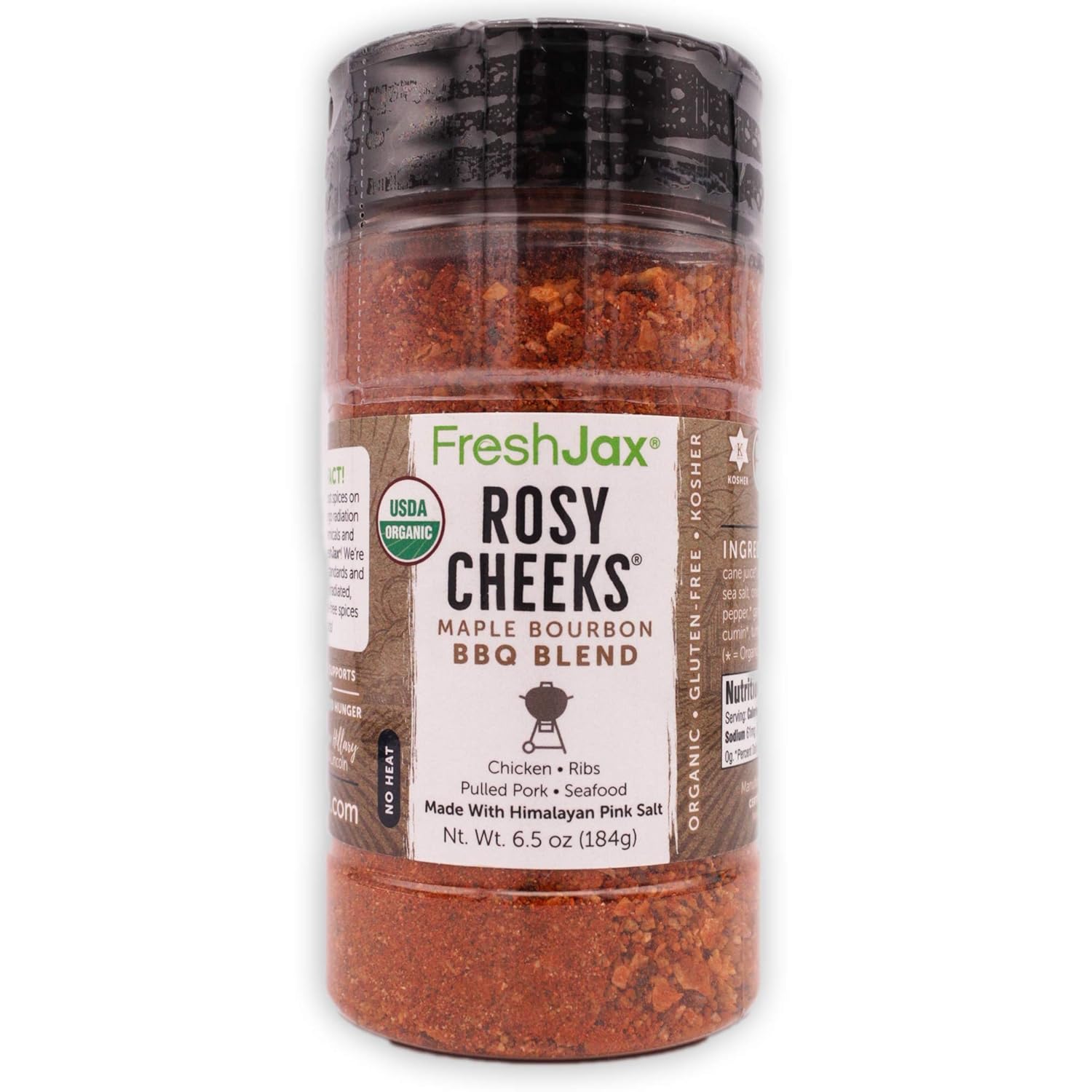 Amazon Com Freshjax Seasoning Spice Rosy Cheeks Organic Maple Bourbon q Rub Blend Large 6 5oz Grocery Gourmet Food