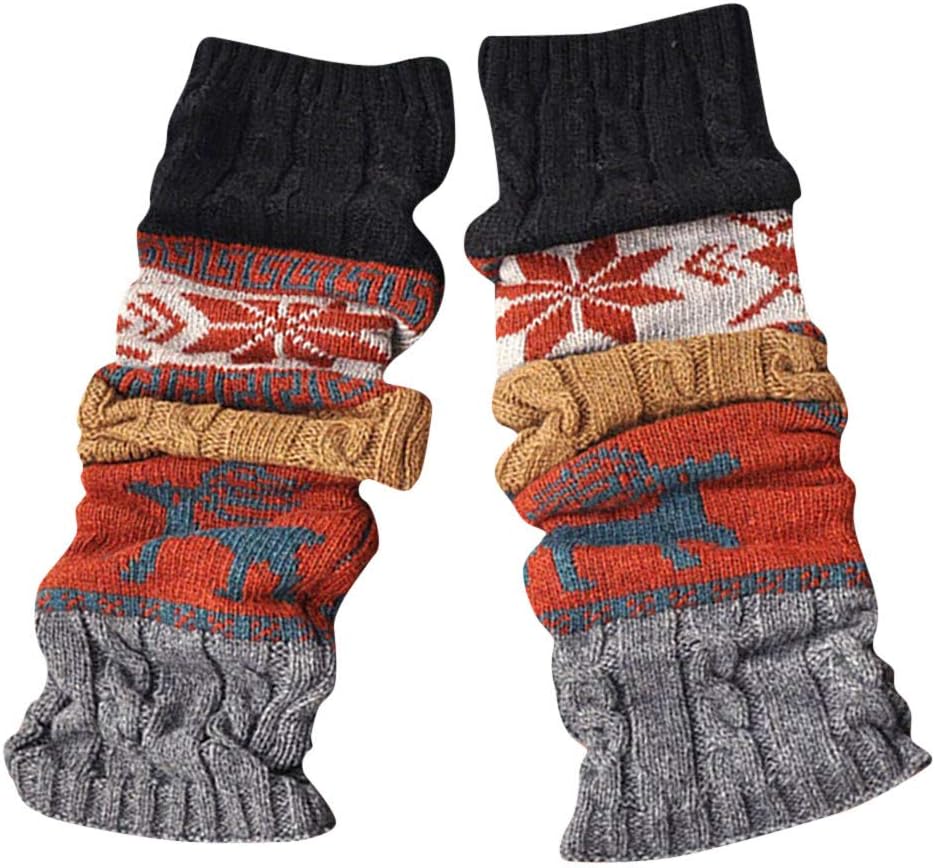 Leg Warmers,Haoricu Fashion Women Winter Warm Leg Warmers Knitted Crochet Long Socks