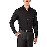 Calvin Klein Men's Regular Fit Herringbone French Cuff Non Iron Dress Shirt
