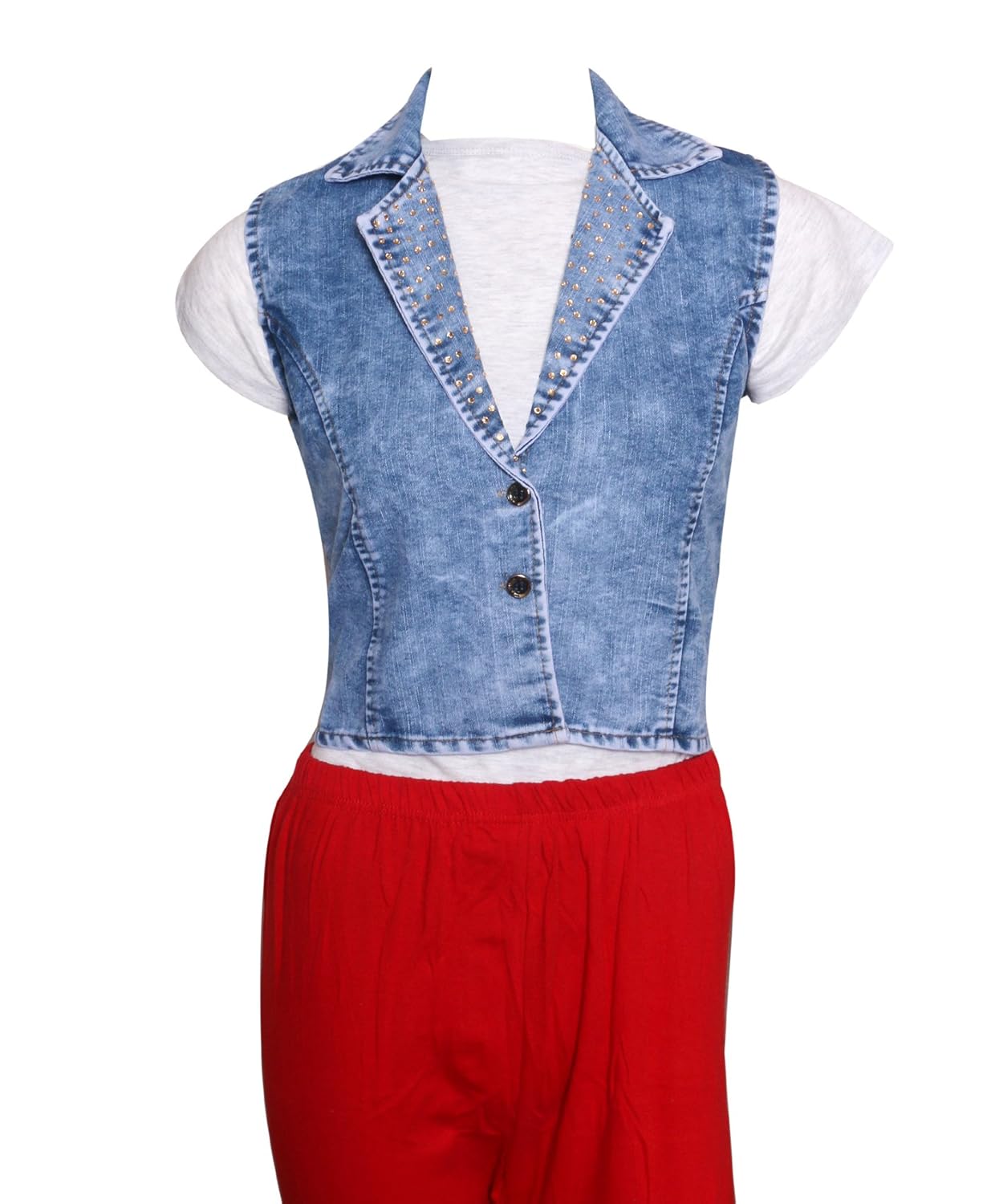 indiweaves womens blue sleeveless denim shrug/jacket_size- xx-large_djs-11-iw