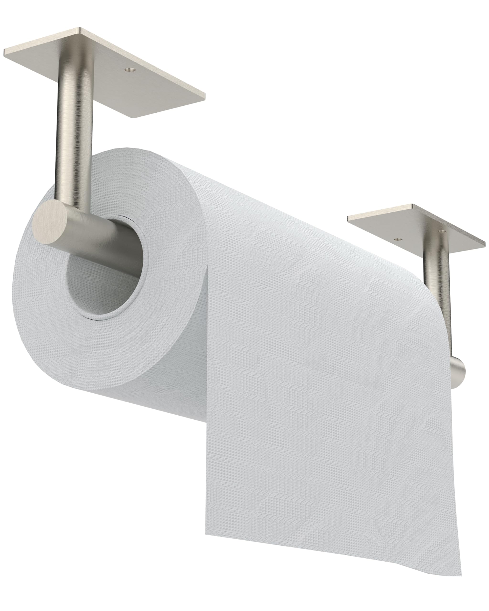 Photo 1 of WZKALY Paper Towel Holder Under Cabinet, Self Adhesive or Wall Mounted SUS304 Stainless Steel Paper Towel Holder for Kitchen, Bathroom, Farmhouse, Barbecue and Laundry (Silver)