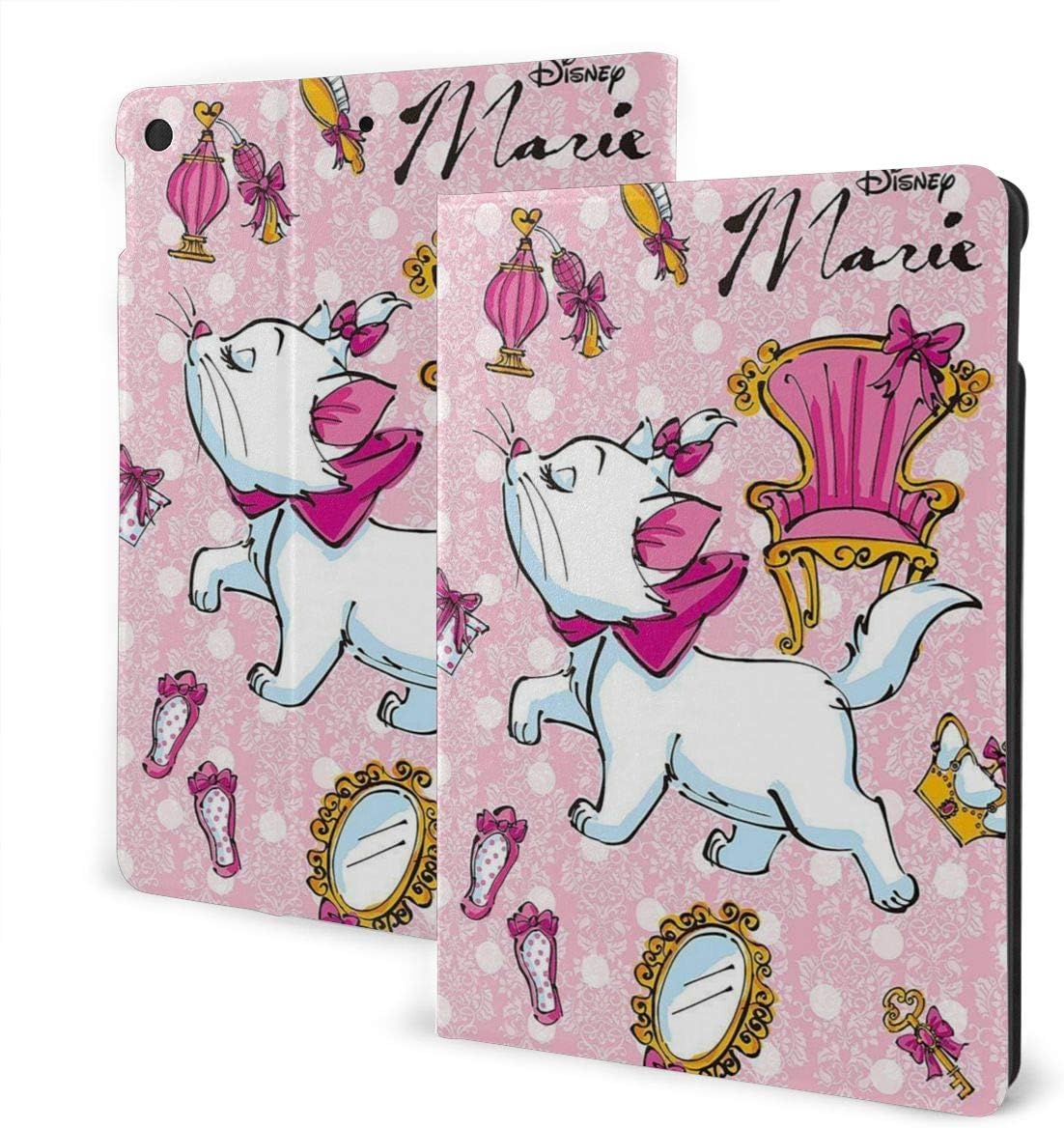 Ipad 7th 10 2 ディズニー マリー イラスト Ipad ケース Puレザー 三つ折スタンド オートスリープ機能 バックカバー 極薄 超軽量 傷つけ防止 耐久性 Qopikkl パソコン 周辺機器 通販 Amazon