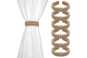 6Pcs Bohemian Braided Curtain Hooks, Exquisite & Compact Home Goods, Elegant Rustic Curtain Accessories Suitable for The Purs