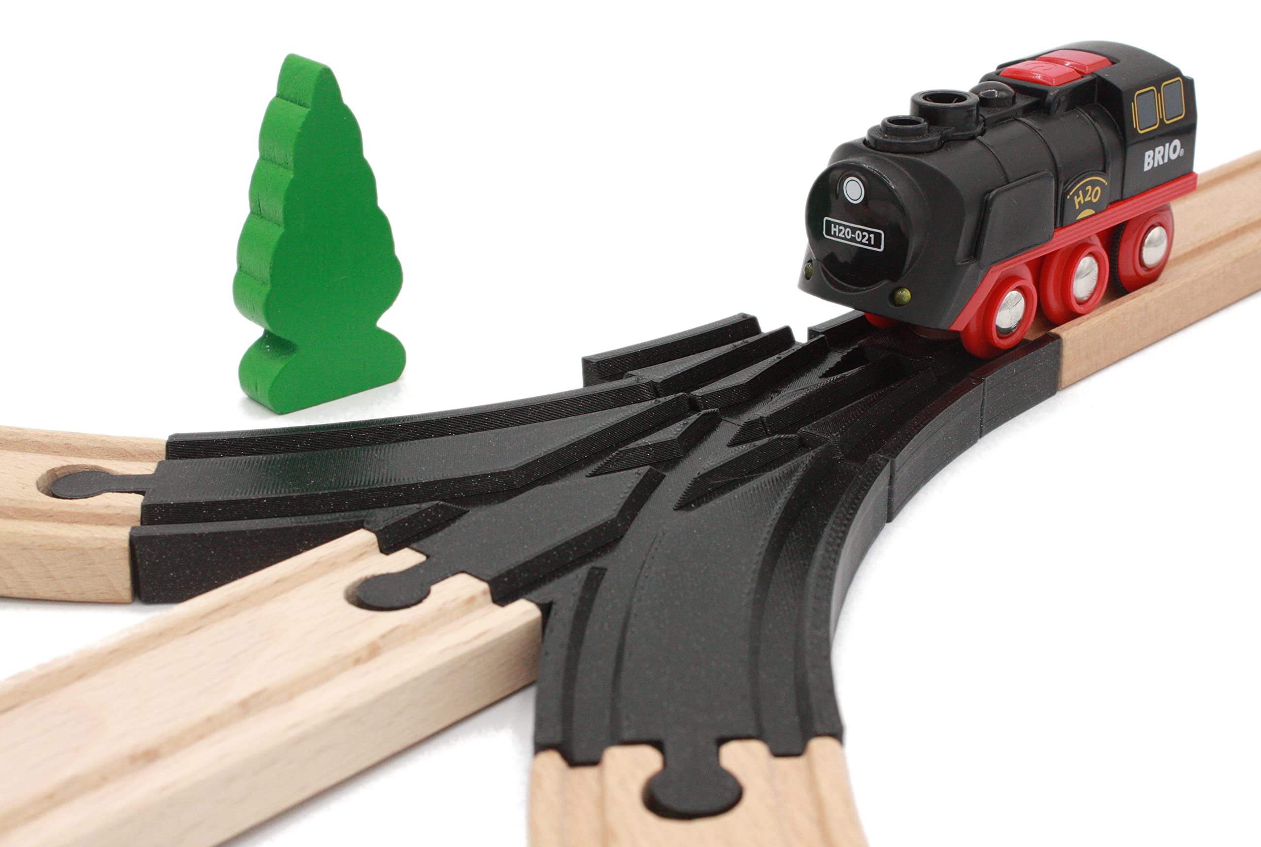 Locorico - Mechanical Switches for Wooden Train Track compatible Brio (3 ways)