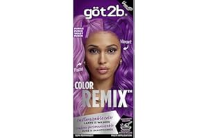 Got2b Color Remix, Customizable Semi-Permanent Hair Colour, Purple Punch 094, 1 Pack/50 ml, Vegan Formula, Lasts up to 15 Was