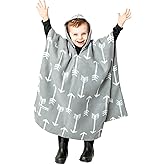 Birdy Boutique Car Seat Poncho for Kids – Safe to Use Over Seat Belts – Reversible Warm and Cozy Blanket – Easy on Easy Off and Doesn’t Impact Car Seat Performance – Gray Arrows – One Size