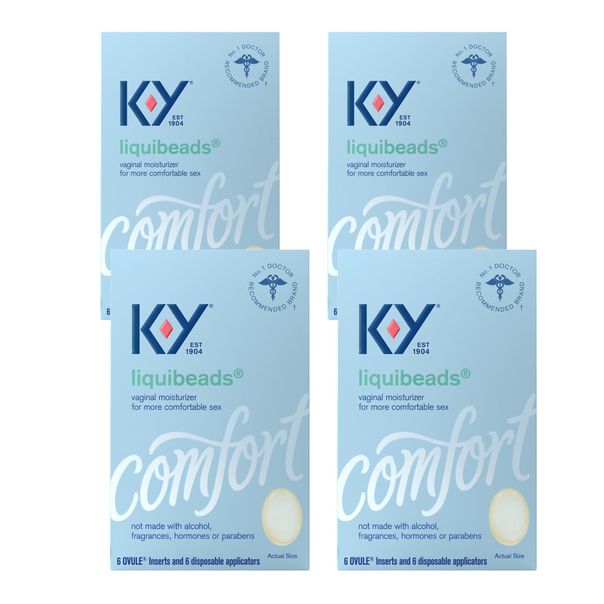 K-Y Liquibeads Silicone-Based Formula 6 Bead Inserts and 6 Applicators Vaginal  Moisturizer & Lube for More Comfortable Sex for Men, Women and Couples (4  Pack) in Kenya | Whizz Vaginal Moisturizers