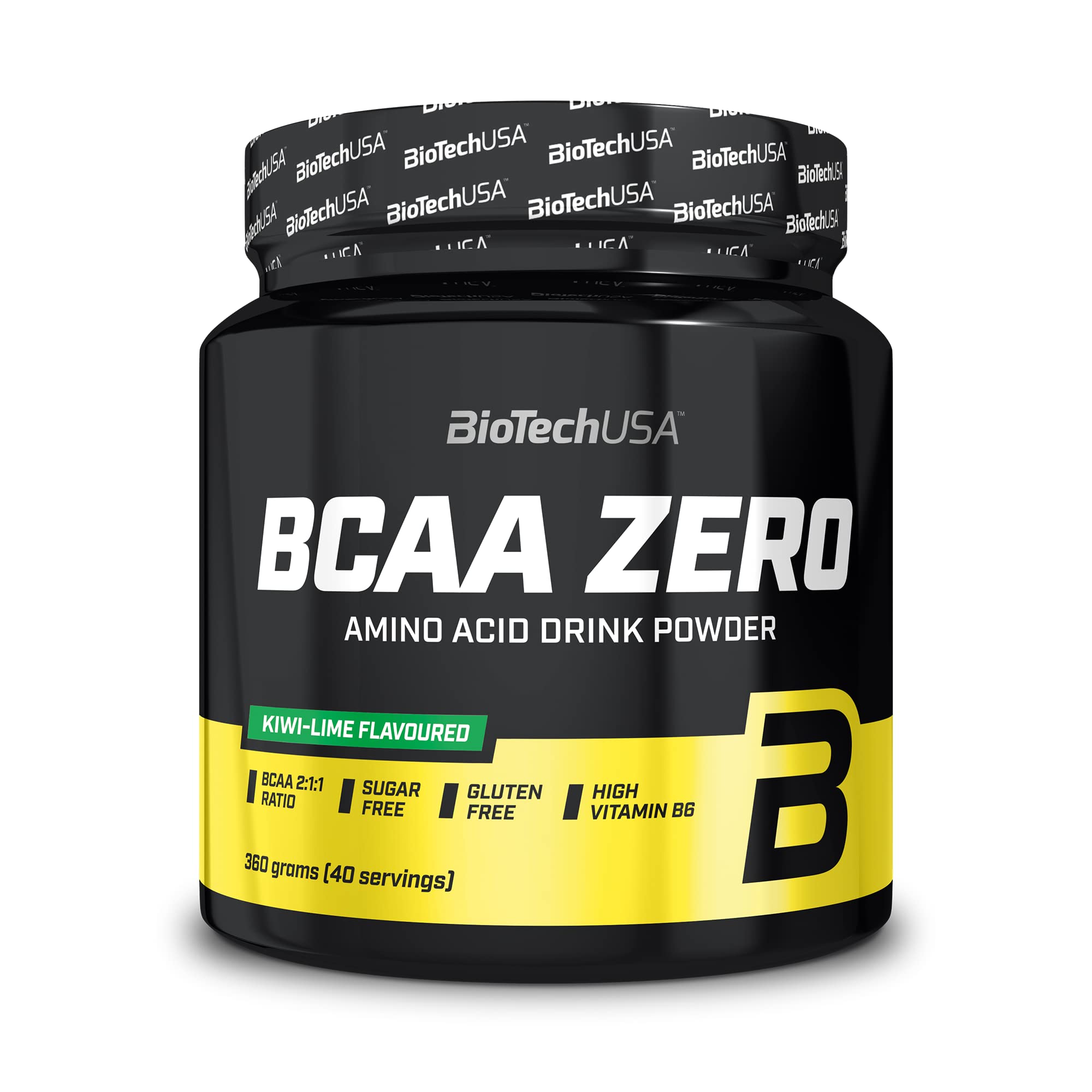 BioTechUSA BCAA Zero | Essential Amino Acid Powder | 6g BCAA with Instant L-Leucine | Vegan | Sugar-Free, Lactose-Free, Gluten-Free, 360 g, Kiwi-Lime
