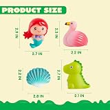 JOYIN 12 Pack Light-Up Bath Toys Mermaid Bath Set Kids Neon Floating Toys view 6