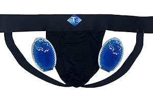 Test-Eeze Vasectomy Jockstrap With 2-Custom Fit Ice Packs Active Athletic Supporters Elastic Waistband Testicular Jock Straps