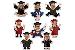 Custom Face Pillow - Personalized Graduate Photo 3D Double-Sided Plush Pillow - Graduation Gift for Masters, College, PhD - F