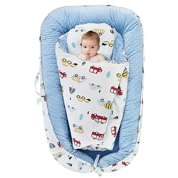 baby bed with pillow